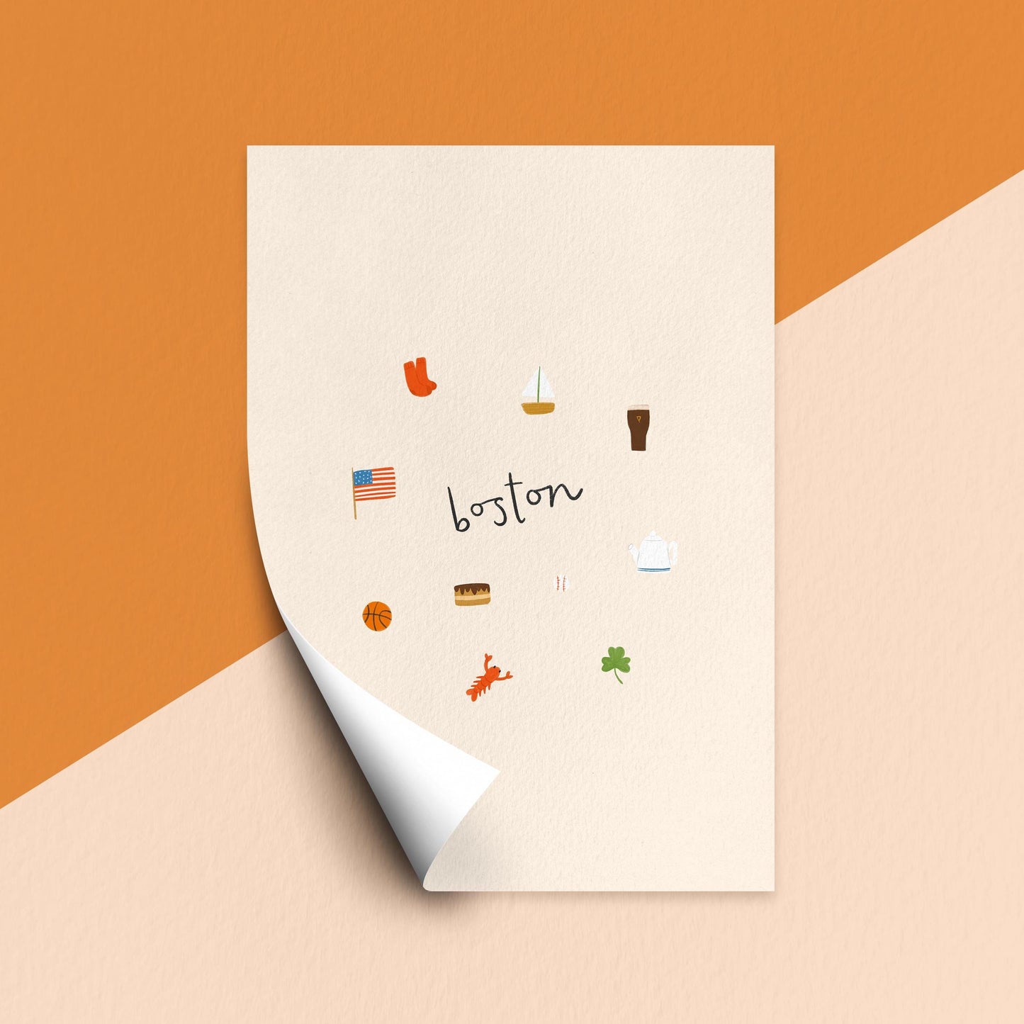 Boston Icons Print Digital Download