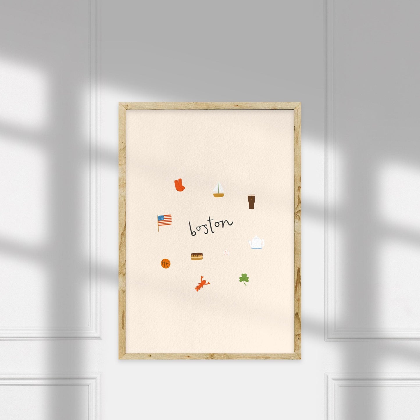 Boston Icons Print Digital Download