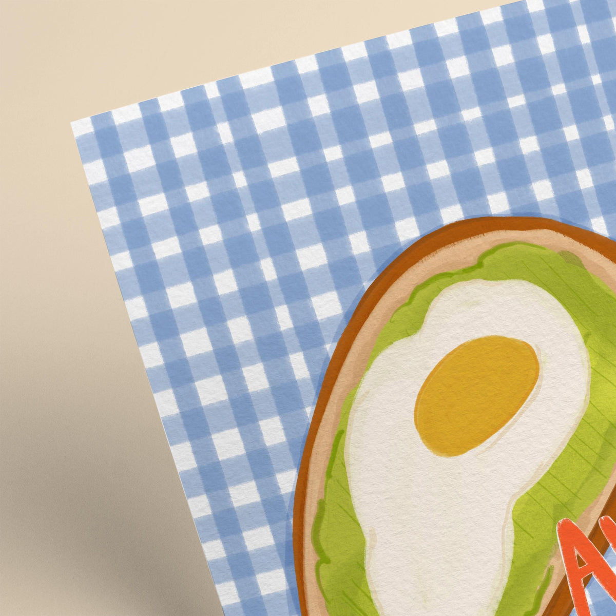 Avocado Toast Print, Colourful Kitchen Wall Art, Fun Brunch Poster, Digital Download