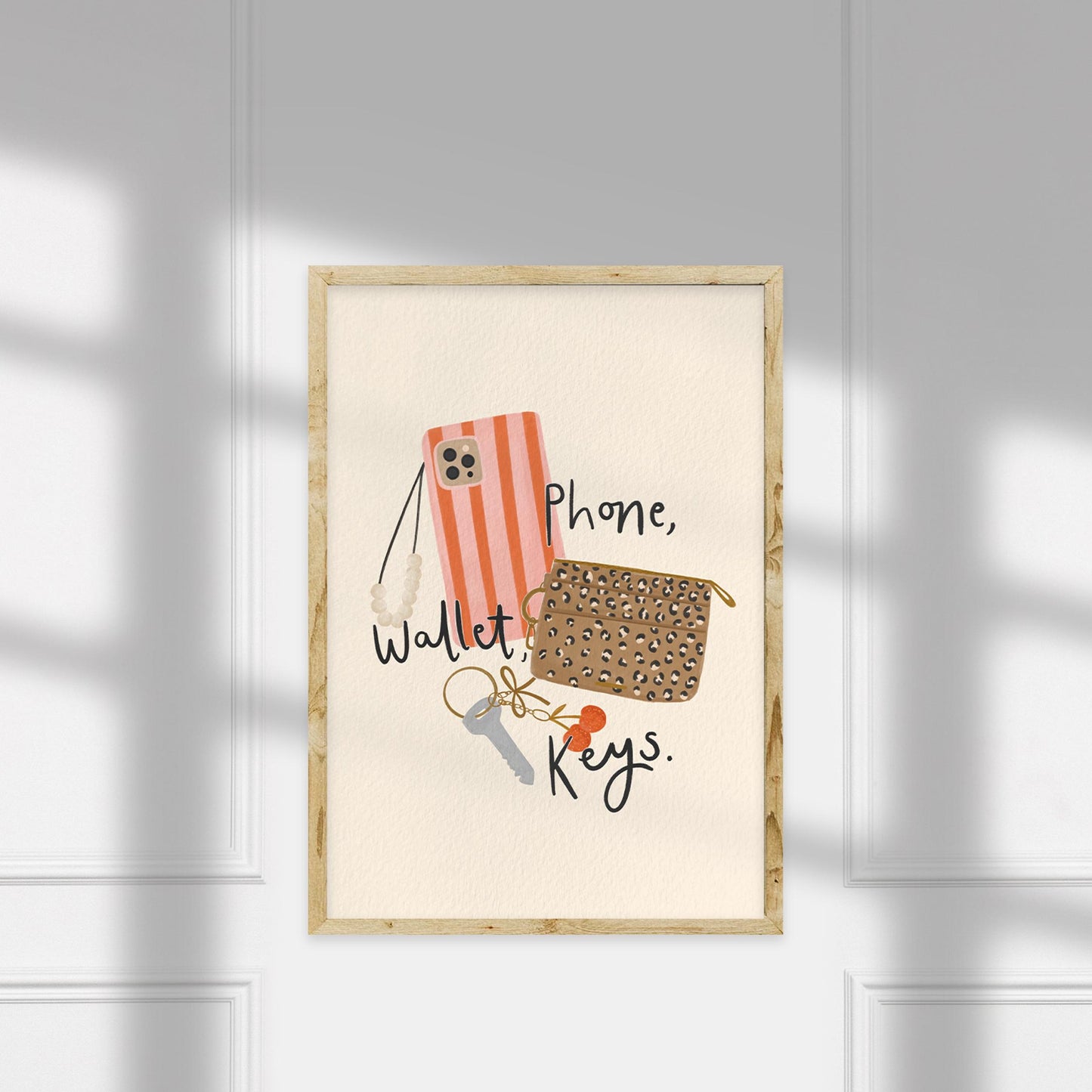 Phone Wallet Keys Print Digital Download