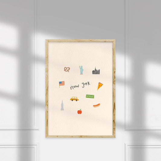 New York Icons Print Digital Download