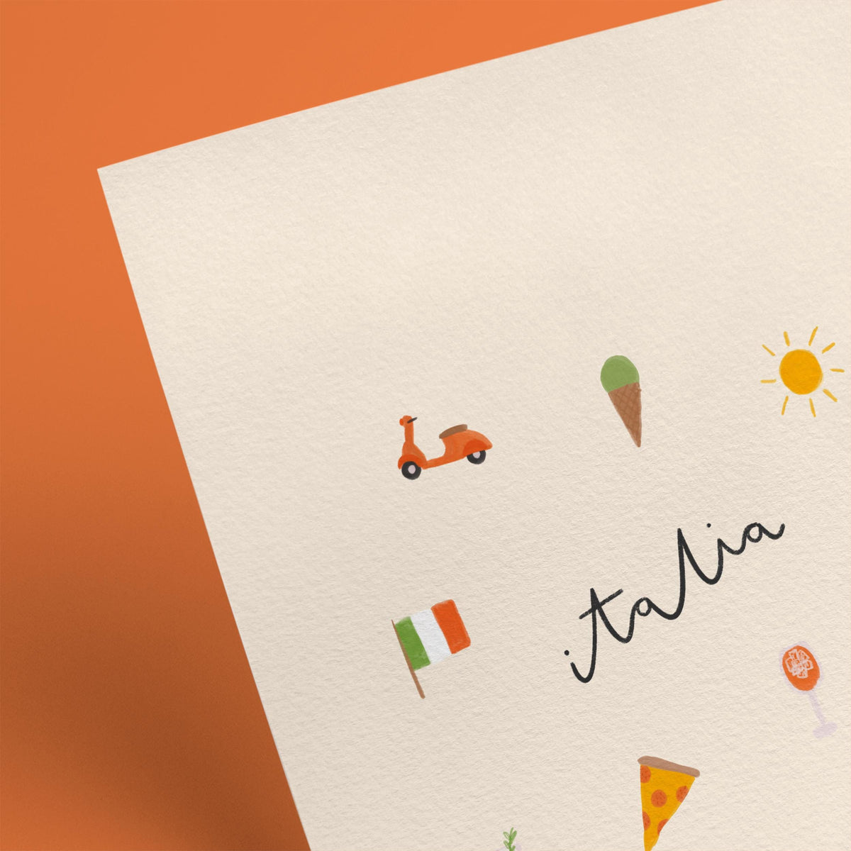 Italy Wall Art Print, Illustrated Italian Travel Poster, Colourful Digital Download