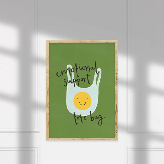Emotional Support Tote Bag Print Digital Download