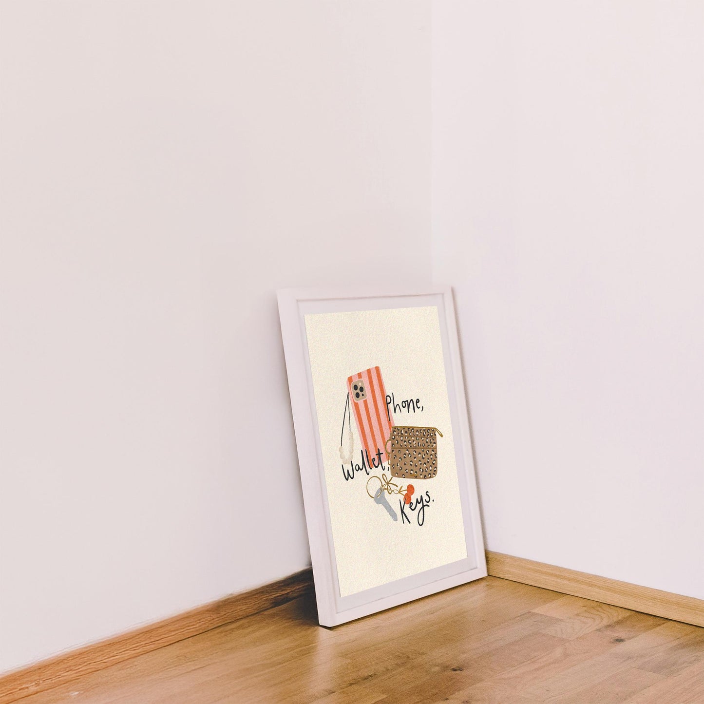 Phone Wallet Keys Print Digital Download