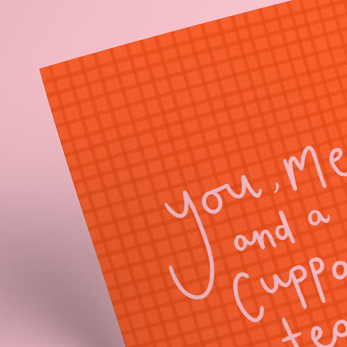 You Me and a Cuppa Tea Print, Colourful Kitchen Wall Art, Tea Lover Gift, Digital Download
